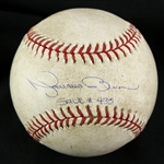 2007 (August 29) Mariano Rivera New York Yankees Signed OML Selig Career Save #435 Game Used Baseball (MEARS LOA/JSA/Steiner/MLB Hologram)