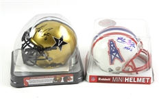2000s Elvin Bethea Jay Cutler Signed Mini Helmet Collection - Lot of 2 (JSA)