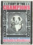 1971 Muhammad Ali World Heavyweight Champion Signed & Inscribed 13" x 18" Mounted "Fight of the Champions" Broadside (JSA)