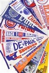1970's-90's World Series Super Bowl NBA Champions Final Four Bowl Game Full Size Pennant Collection - Lot of 50