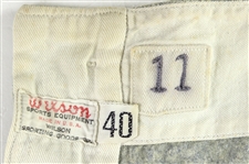 1947-59 Wilson Game Worn Flannel Baseball Uniform Pants - Lot of 4 Pairs