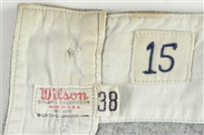 1947-59 Wilson Game Worn Flannel Baseball Uniform Pants - Lot of 4 Pairs