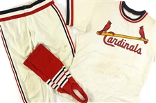 1973 Joe "Ducky" Medwick St. Louis Caridnals Old Timers Uniform w/ Jersey, Pants & Stirrups (MEARS LOA)