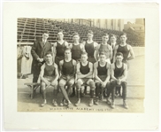 1916-18 Jack Markweiss Marquette Academy Game Used Baseball Equipment & Studio Photography Collection - Lot of 7 w/ Spalding Shin Guards, Mitt, Bat & More (MEARS LOA)