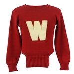 1920s Wisconsin Red Football Sweater