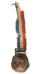 1910 Jack Johnson Jim Jeffries World Heavyweight Title Bout Watch Fob w/ Ribbon