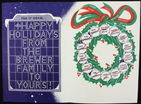 1970's-90's Milwaukee Brewers Christmas Card Collection - Lot of 3 w/ 1970 Inaugural Season & More