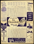 1941 (July 6) Boston Red Sox Washington Senators Fenway Park Scored Game Program