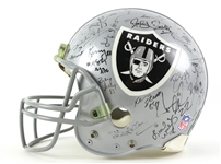 1995-1998 Oakland Raiders Multi Signed Tim Brown Helmet w/ 43 Signatures Including Tim Brown, Willie Brown, Rocket Ismail, & More (MEARS LOA/JSA)