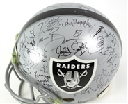 1995-1998 Oakland Raiders Multi Signed Tim Brown Helmet w/ 43 Signatures Including Tim Brown, Willie Brown, Rocket Ismail, & More (MEARS LOA/JSA)