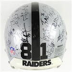 1995-1998 Oakland Raiders Multi Signed Tim Brown Helmet w/ 43 Signatures Including Tim Brown, Willie Brown, Rocket Ismail, & More (MEARS LOA/JSA)