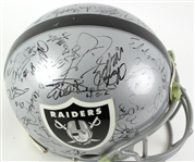 1995-1998 Oakland Raiders Multi Signed Tim Brown Helmet w/ 43 Signatures Including Tim Brown, Willie Brown, Rocket Ismail, & More (MEARS LOA/JSA)
