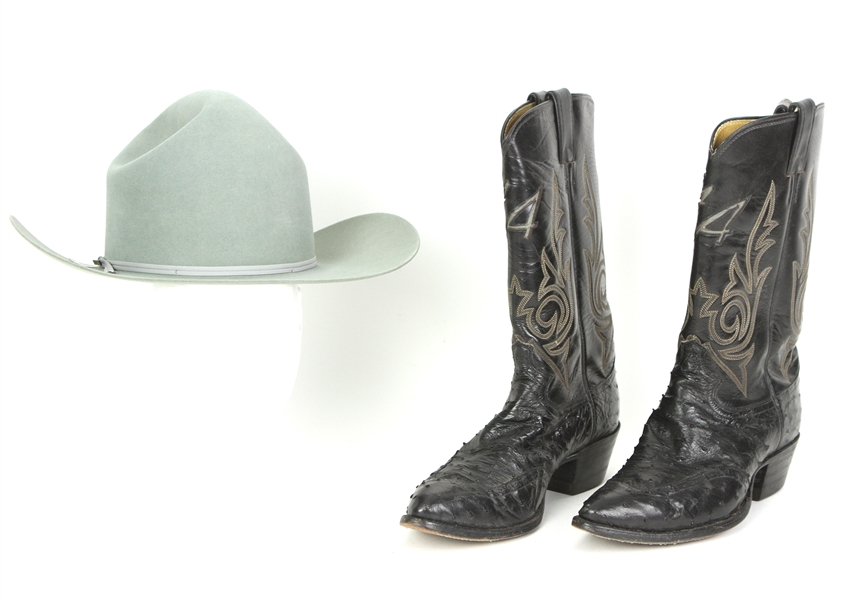 1998 Gene Autry Singing Cowboy Personal Justin Boots & Resistol Hat (MEARS LOA)