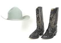 1998 Gene Autry Singing Cowboy Personal Justin Boots & Resistol Hat (MEARS LOA)