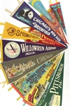 1960's-80's Americana Tourism Pennant Collection - Lot of 90+