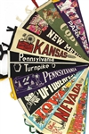 1960's-80's Americana Tourism Pennant Collection - Lot of 90+