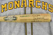 1997 Negro League Multi Signed Ebbets Filed Flannels KC Monarchs Jersey & Commemorative Bat (JSA)