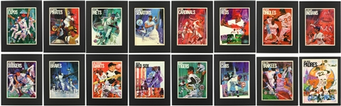 1971 MLB ProMotion 32" x 40" Mounted Team Posters - Lot of 16 w/ Montreal Expos, Washington Senators & More