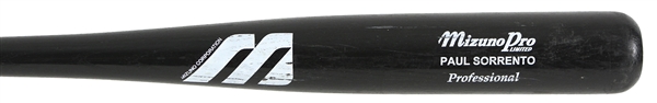 1998-99 Paul Sorrento Tampa Bay Devil Rays Mizuno Professional Model Game Used Bat (MEARS LOA)