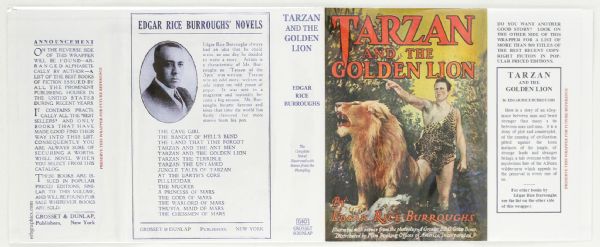 2000s Tarzan & The Golden Lion Modern Reprint Dust Jacket