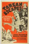 1954 Re-Release Tarzan Escapes Johnny Weissmuller 27”x41”One Sheet Movie Poster