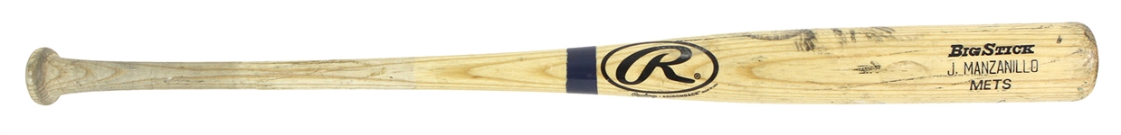 1999 Josias Manzanillo New York Mets Signed Rawlings Adirondack Professional Model Game Used Bat (MEARS LOA/JSA)
