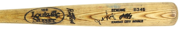 1997-99 Jeff King Kansas City Royals Signed Louisville Slugger Professional Model Game Used Bat (MEARS LOA/JSA)