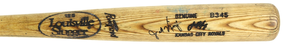 1997-99 Jeff King Kansas City Royals Signed Louisville Slugger Professional Model Game Used Bat (MEARS LOA/JSA)