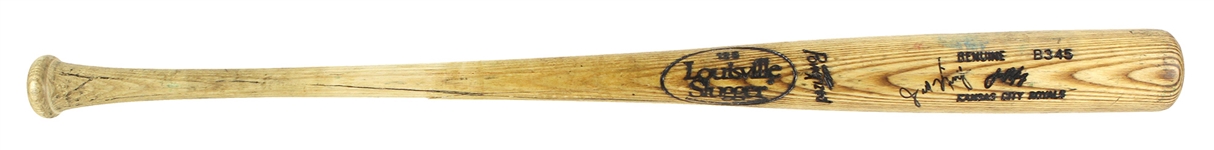 1997-99 Jeff King Kansas City Royals Signed Louisville Slugger Professional Model Game Used Bat (MEARS LOA/JSA)