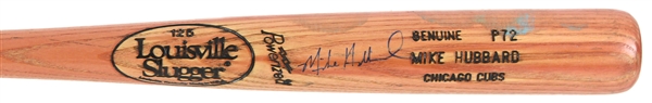 1995-97 Mike Hubbard Chicago Cubs Signed Louisville Slugger Professional Model Game Used Bat (MEARS LOA/JSA)