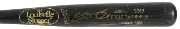1994-97 Eddie Taubensee Cincinnati Reds Signed Louisville Slugger Professional Model Game Used Bat (MEARS LOA/JSA)