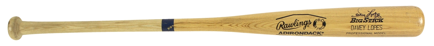 1986 Davey Lopes Chicago Cubs Signed Rawlings Adirondack Professional Model Bat (MEARS LOA/JSA)