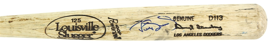 1991-93 Darryl Strawberry Los Angeles Dodgers Signed Louisville Slugger Professional Model Game Used Bat (MEARS LOA/JSA)