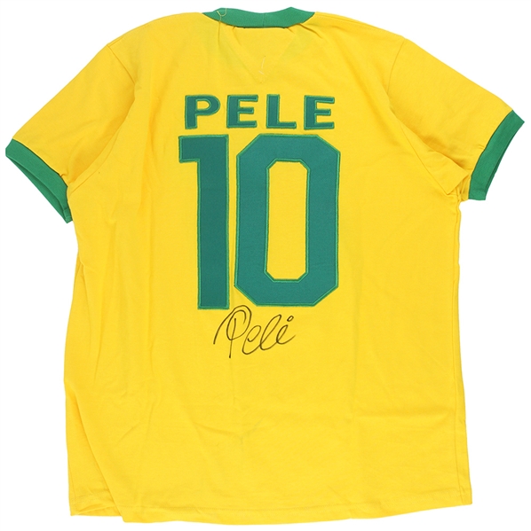 2010s Pele Brazil Soccer Signed Jersey (PSA/DNA)