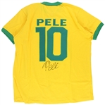 2010s Pele Brazil Soccer Signed Jersey (PSA/DNA)