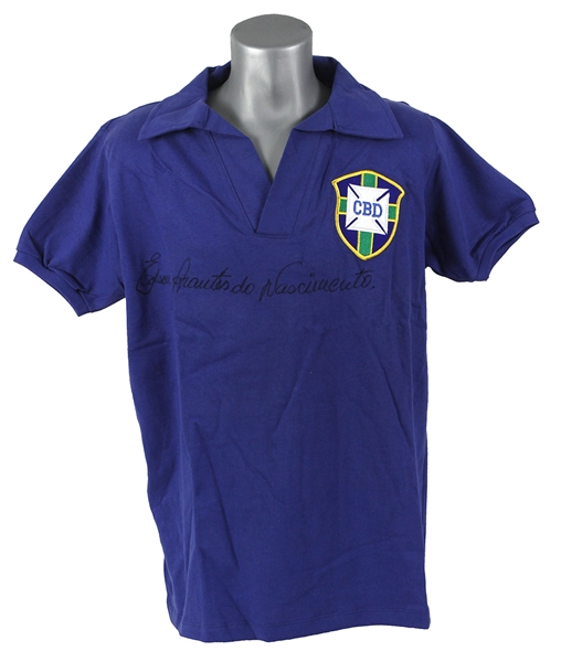 2010s Pele Brazil Soccer Full Name Signed Jersey (PSA/DNA)