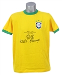 2010s Pele Brazil Soccer Signed & Inscribed Jersey (PSA/DNA)