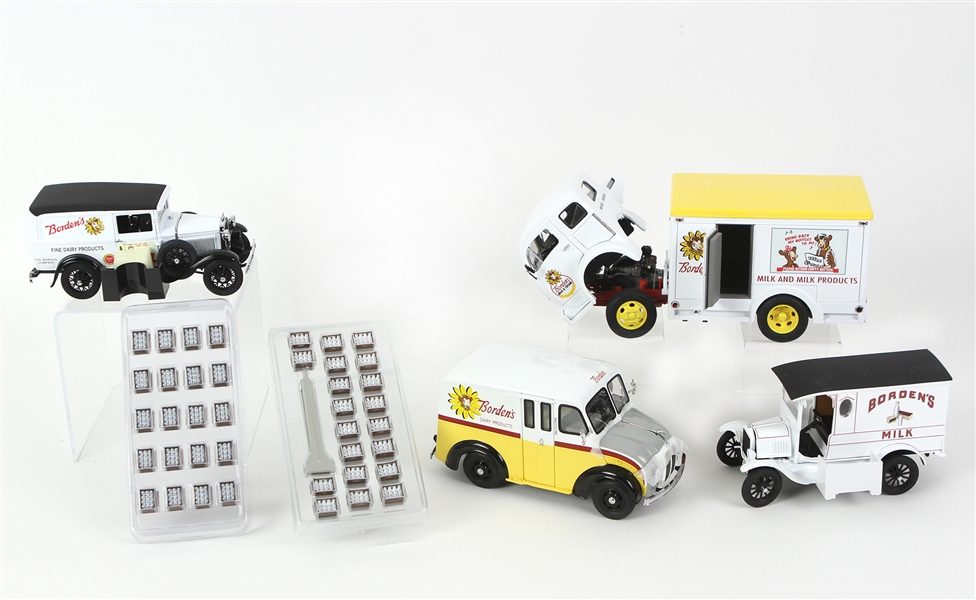 1996-98 MIB Borden Milk Truck Models - Lot of 4