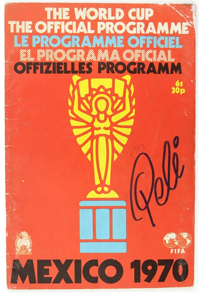 1970 Pele Brazil National Soccer Team Signed World Cup Program (PSA/DNA)