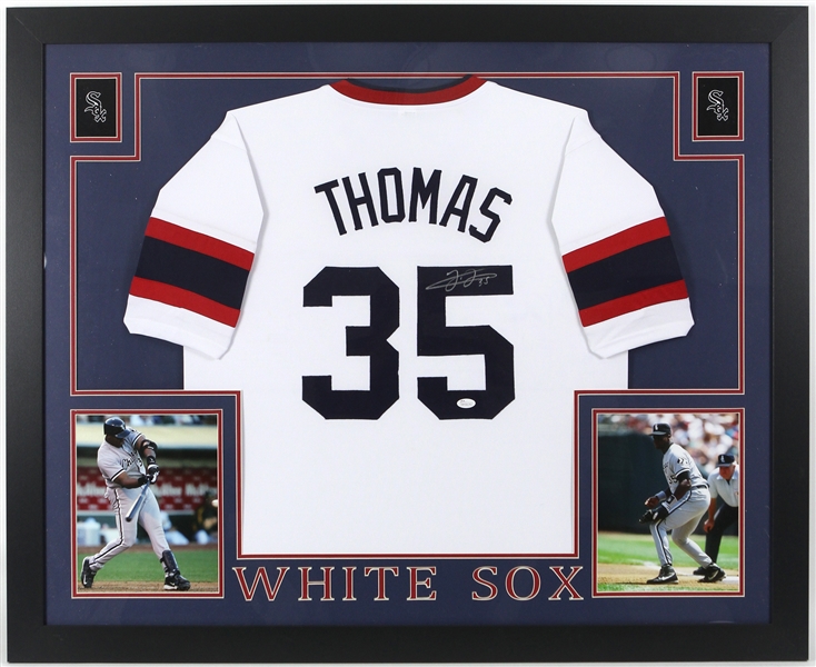 2017 Frank Thomas Chicago White Sox 36" x 44" Framed Display w/ Signed Jersey (*JSA*)