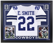 2010's Emmitt Smith Dallas Cowboys 36 x 44 Framed Display w/ Signed Jersey (*JSA*)