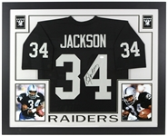 2010s Bo Jackson Los Angeles Raiders 36" x 44" Framed Display w/ Signed Jersey (*JSA*)
