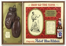 1950s Pabst Blue Ribbon 21"x29" Boxings Old Time Greats 3-D Sign