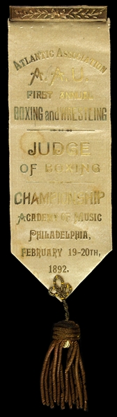 Lot Detail - 1892 AAU First Annual Boxing & Wrestling Championship ...