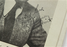 1936-39 Jack Dempsey World Heavyweight Champion Memorabilia - Lot of 3 w/ 3.75 x 4.5 Photo, Training With Booklet & Signed Menu w/ 1939 World Fair Inscription (JSA)
