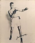 1936-39 Jack Dempsey World Heavyweight Champion Memorabilia - Lot of 3 w/ 3.75 x 4.5 Photo, Training With Booklet & Signed Menu w/ 1939 World Fair Inscription (JSA)