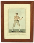 1820 James Belcher Bare Knuckle Boxer S.W. Forces 18”x23” Framed Print
