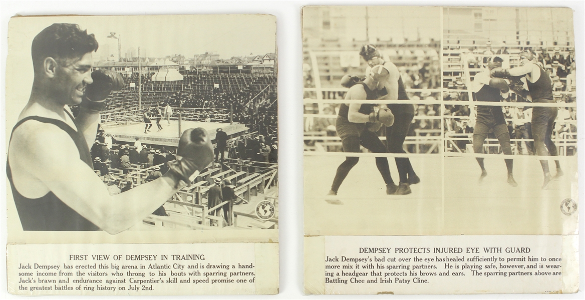 1920s Jack Dempsey News 16”x18” Photo Lot (4)
