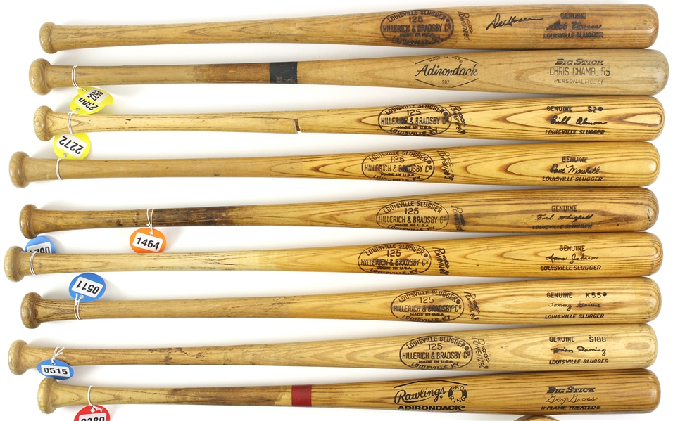 1960s-1980s Professional Model Game Used Bat Collection - Lot of 25 w/ Chris Chambliss, Bob Watson, Brian Downing, Al Bumbry & More (MEARS LOA)