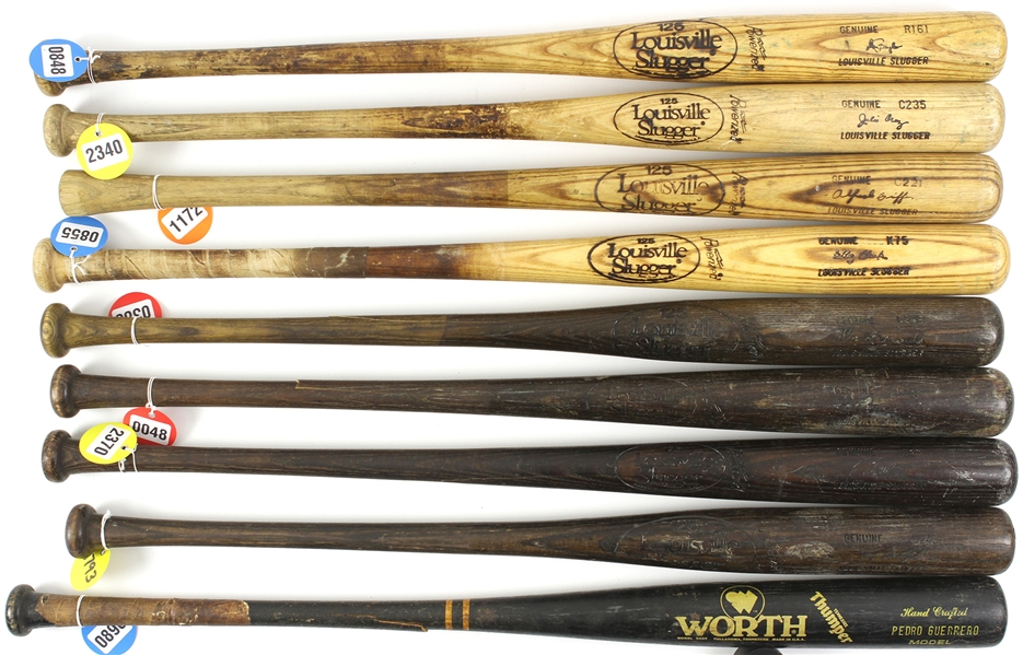 1970s-1990s Professional Model Game Used Bat Collection - Lot of 25 w/ Don Baylor, Pedro Guerrero, Joe Carter, Mookie Wilson, Bob Horner & More (MEARS LOA)